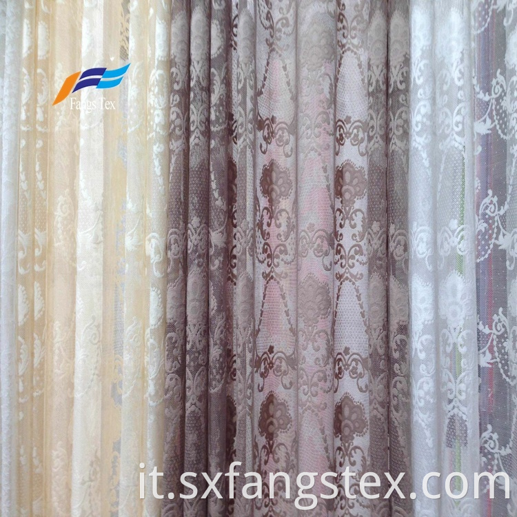 Polyester Embroidered Sheer Voile Upholstery Curtain Fabric 5
